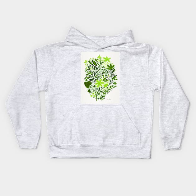 lime garden Kids Hoodie by CatCoq